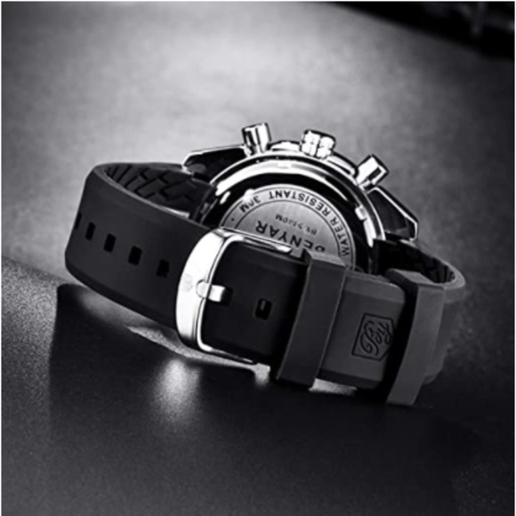 NWT Mens Luxary Benyar Leather Band Watch - Picture 5 of 6